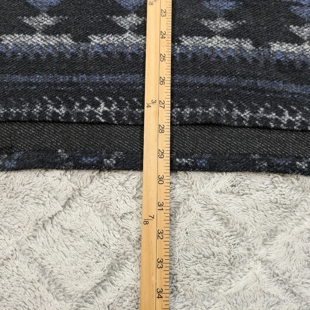 Sol Angeles Hoodie Women's M Gray Blue Aztec Baja Pullover Sweater V-Neck - Picture 6 of 9
